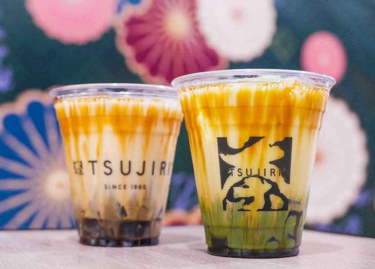 milk tea kuromitsu jelly tsujiri