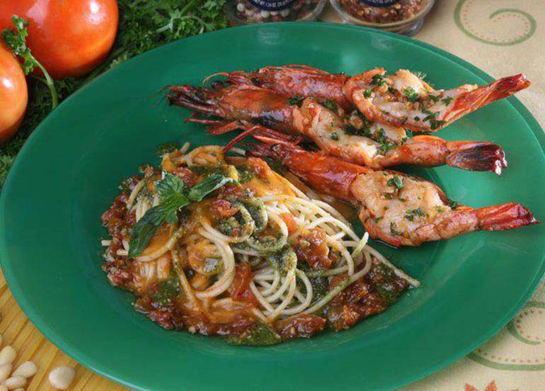 butterfly-prawns-with-pasta from Ristorante delle Mitre