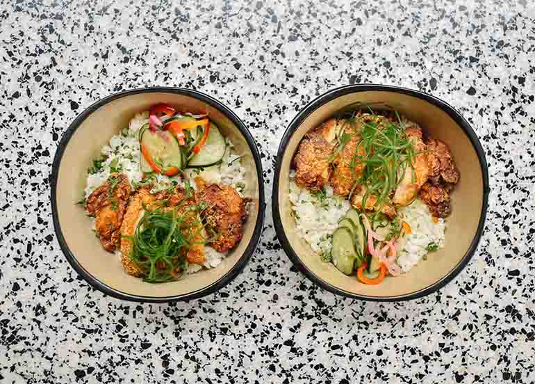 Chicken Honey Garlic Bowl from Sunnies Cafe