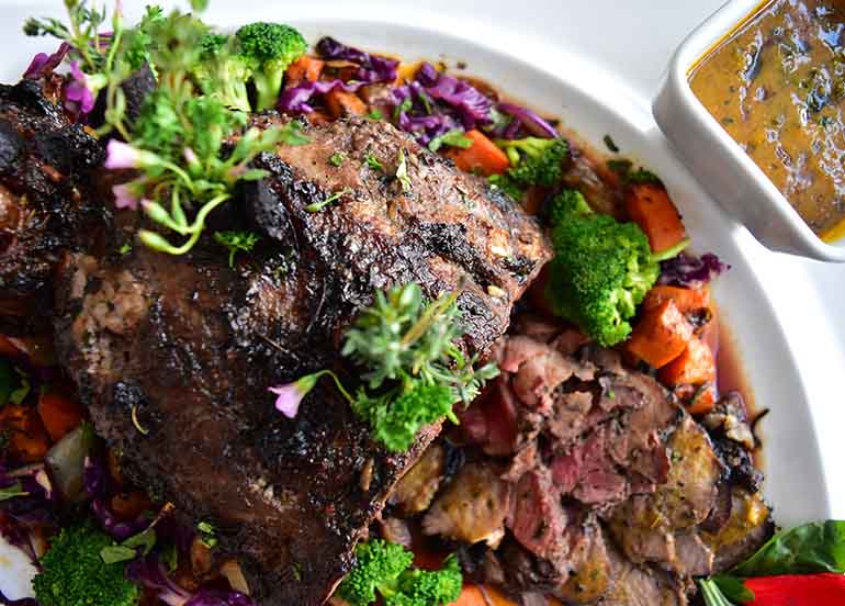roasted leg of a lamb