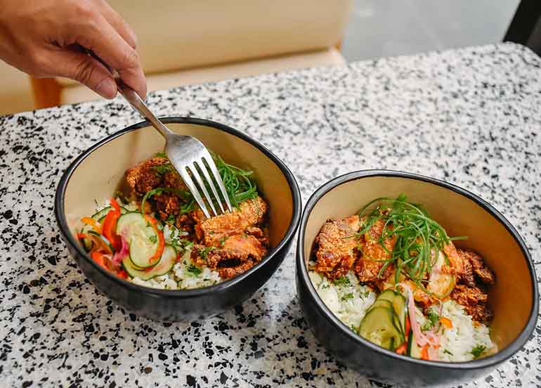 Chicken Crispy Honey Bowl from Sunnies Cafe
