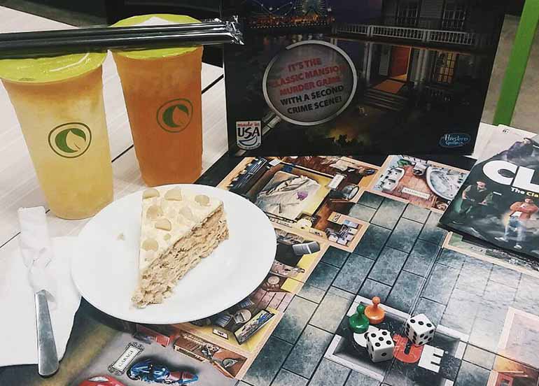 Milk Tea, Cake, and Board Games from Moonleaf x Bunnies