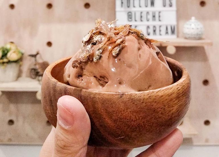 Champorado and Tuyo Ice Cream from Leche Ice Cream