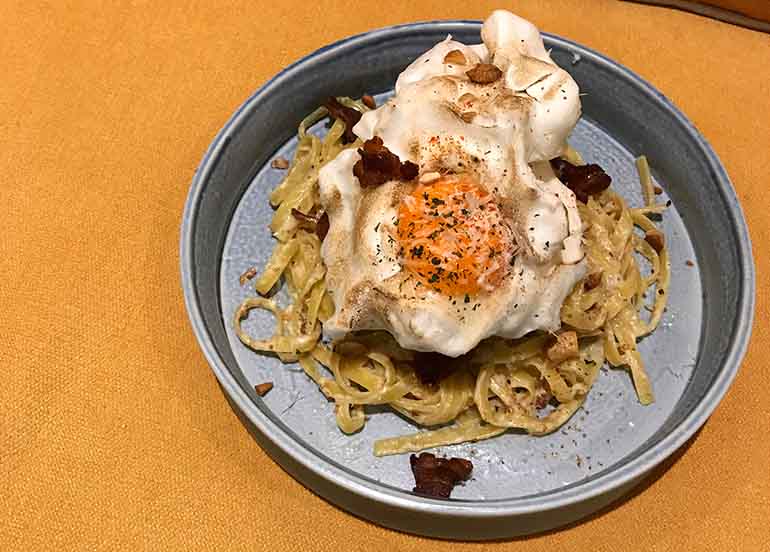 LPS Carbonara Souffle from Le Petit Souffle