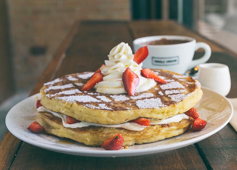 Strawberries and Cream Pancakes from Single Origin, Greenbelt