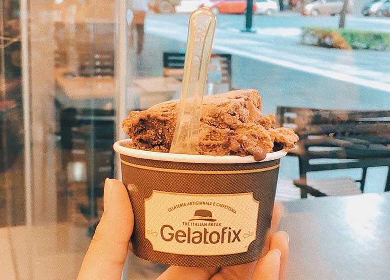 Chocolate Gelato from Gelatofix, gelato shop in bgc