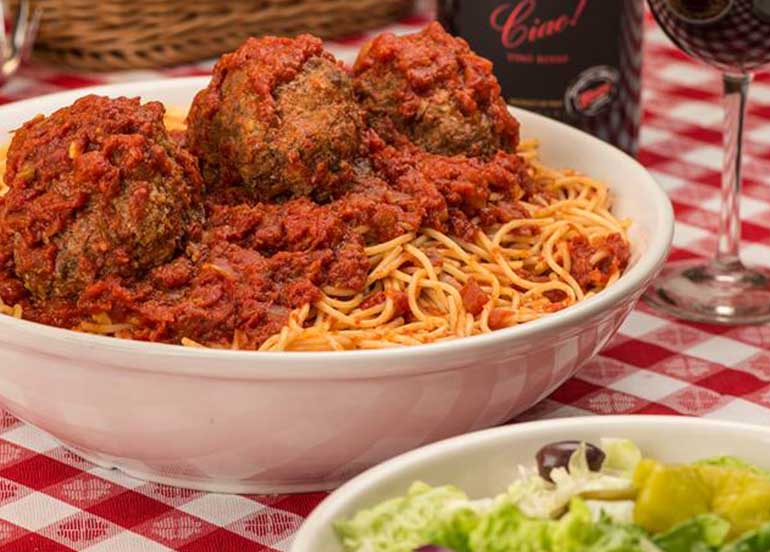 Spaghetti and Meatballs from Buca De Beppo