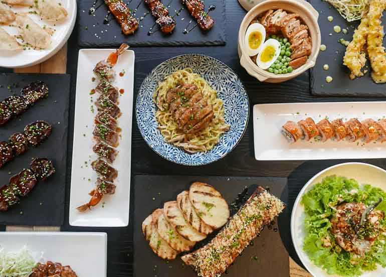 Japanese dishes form Fukujin Izakaya