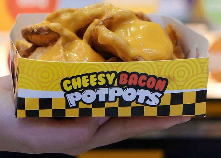 Cheesy Bacon Potpots from Potato Giant.
