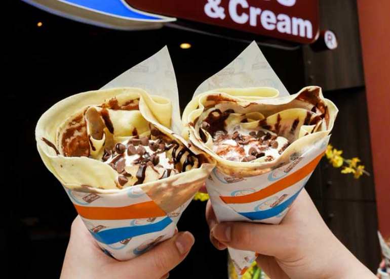 crepes, ice cream, chocolate, crepes & cream, manila restaurants