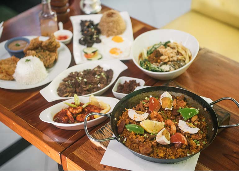 Paella, Gabas, Beef Salpicao, Kare-Kare from Casa Nieves