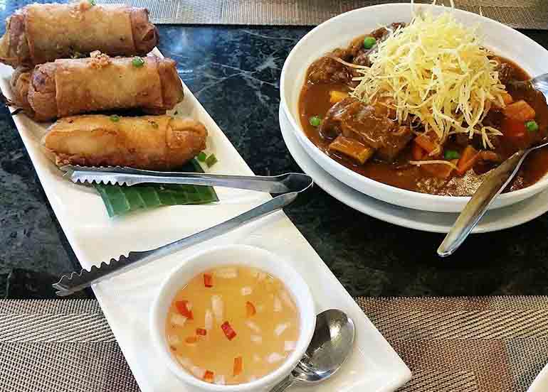 Kaldereta and Lumpia from Tipulo Modern Filipino Cuisine