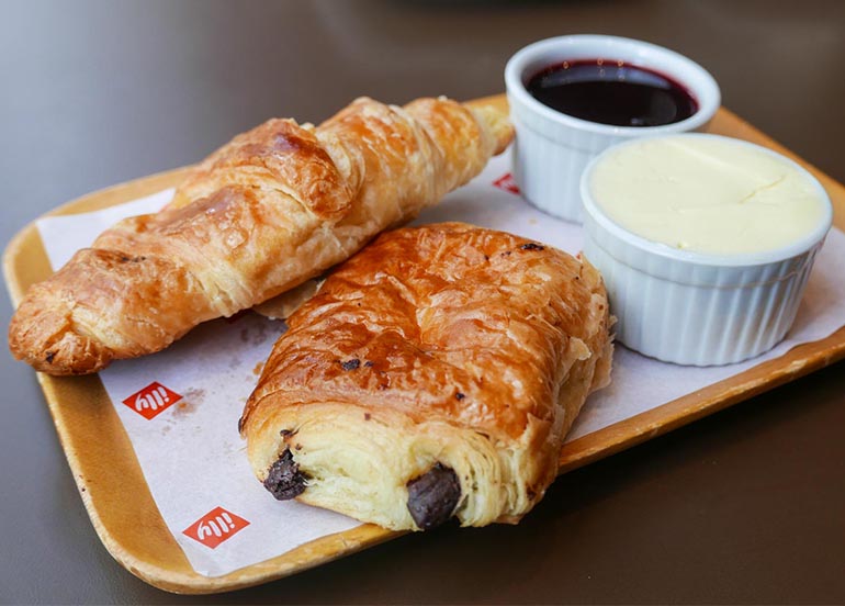 Croissants from Illy Caffe
