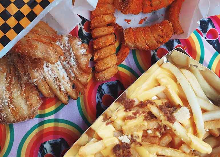 Crinkle Cut Fries, Standard Cut Fries, and Twister Fries from Potato Giant