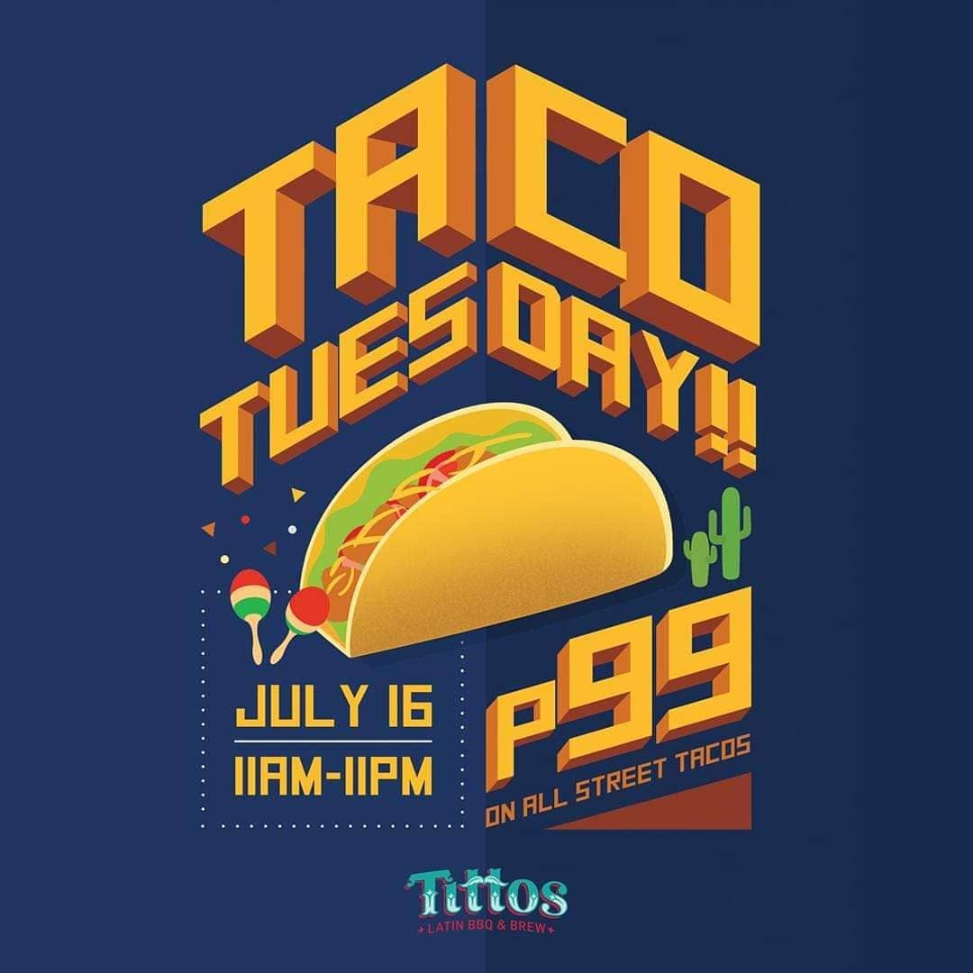 Taco Tuesday Poster from Tittos Latin BBQ & Brew