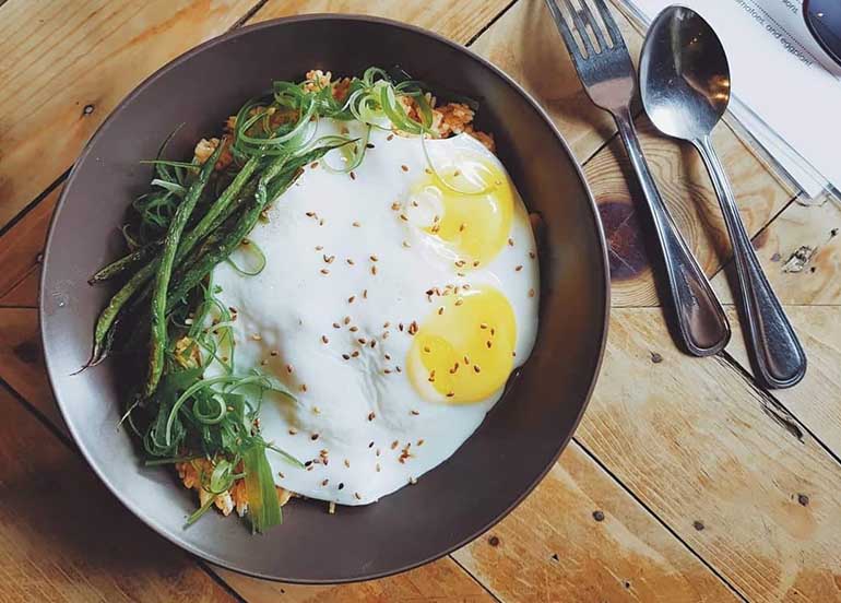 Kimchi Fried Rice from Eggs for Breakfast Cafe