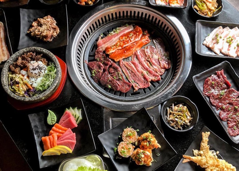 korean-barbecue-buffet-meat-spread