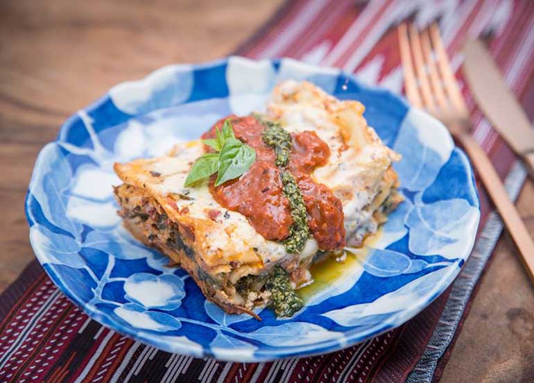 Spinach Vegan Lasagna from Cosmic