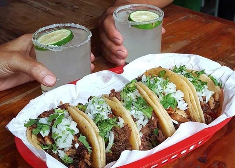 Street Tacos and Cocktail from El Chupacabra