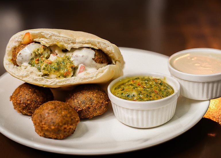 Falafel Sandwich from Hummus Elijah