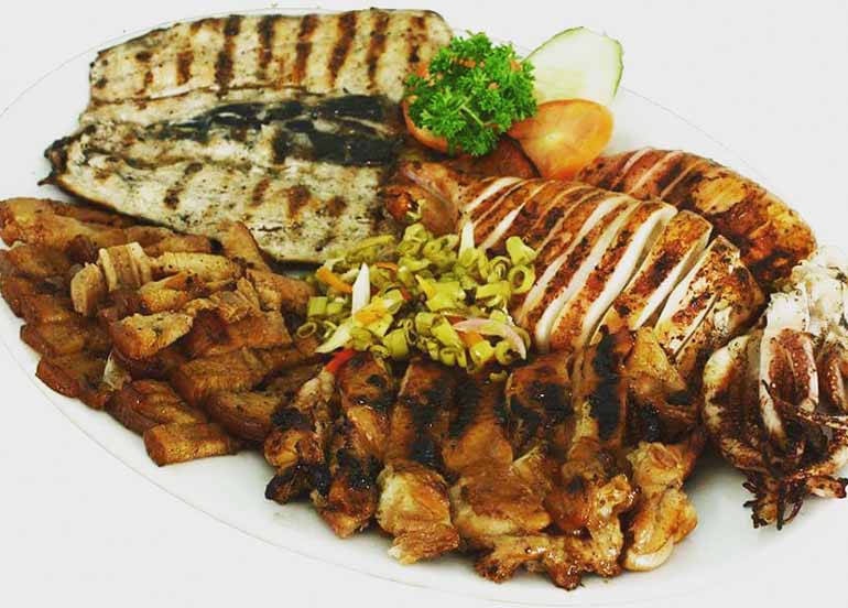Inigaw na Pusit, Bangus, and Liempo from Giligan's Restaurant