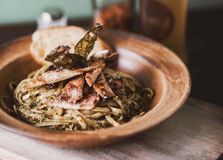 Grilled Chicken and Lime Pesto Pasta from Stories by Lilypad