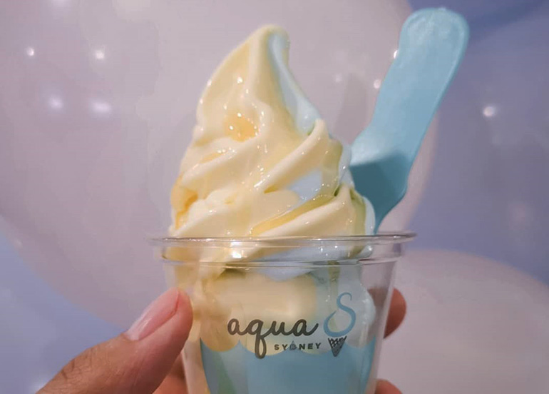 Taho and Honey Calamansi Soft Serve Ice Cream from Aqua S
