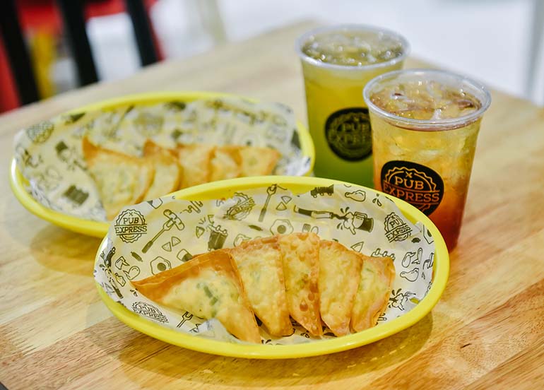 Rangoons with Flavored Beer from Pub Express