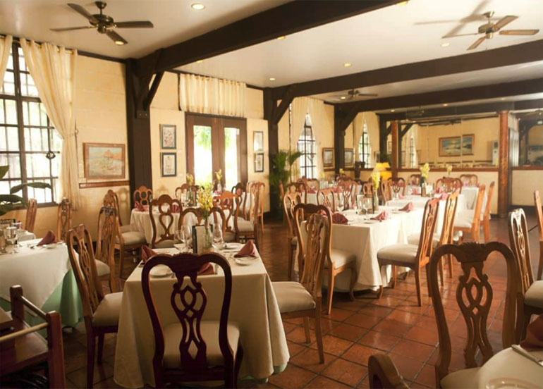 Ilustrado Restaurant Interior with wooden chairs and tables