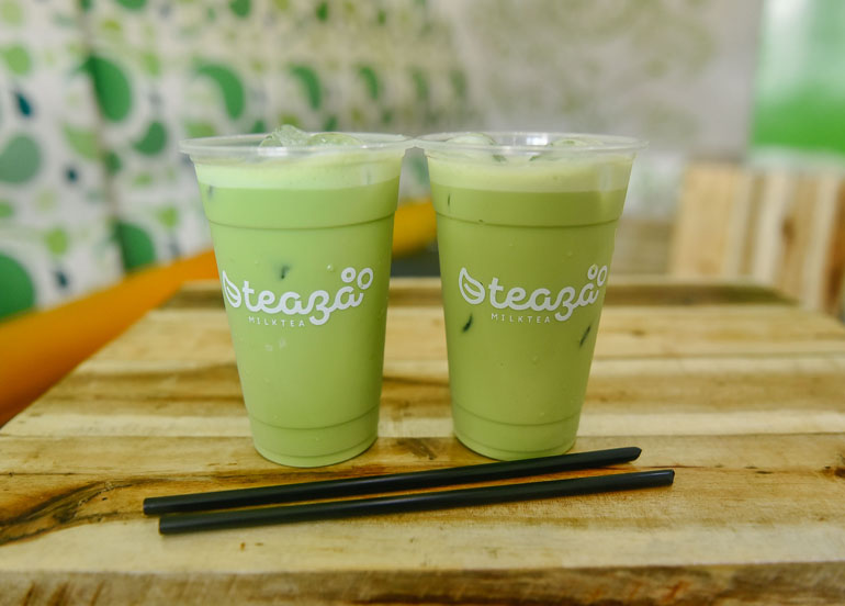 teaza, matcha, milk tea