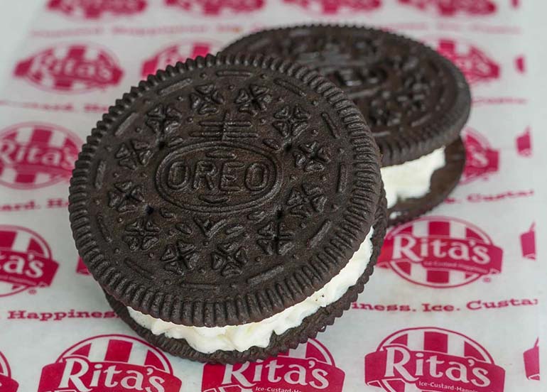 Custard Oreo Sandwich from Rita's Italian Ice