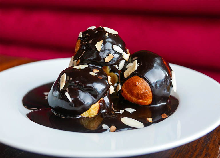 Profiteroles from JAEU Bistro and Ramen Bar