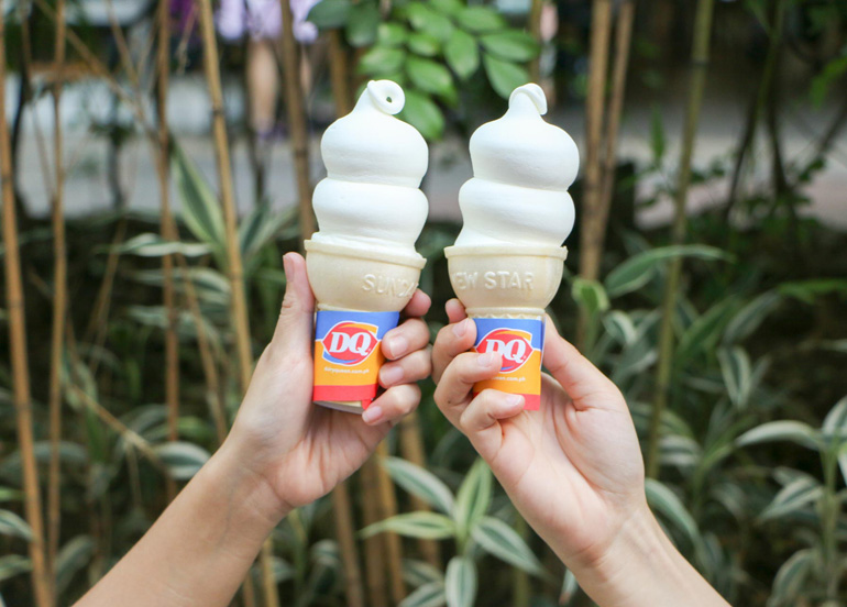 Vanilla cones from Dairy Queen