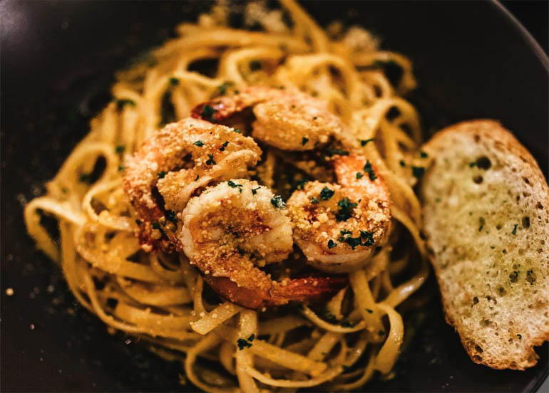 Shrimp scampi from Ella and the Blackbird