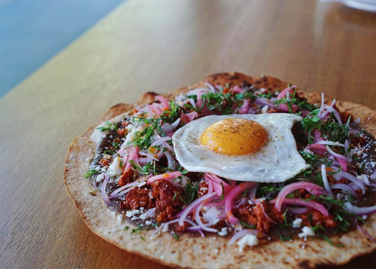 CHINO's Chorizo Tlayuda