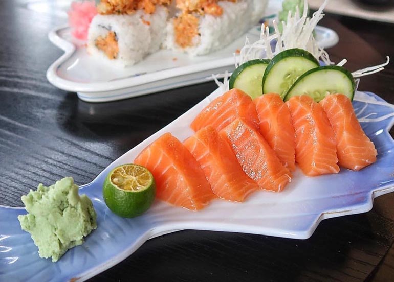 Salmon Sashimi from Aozora Japanese Restaurant