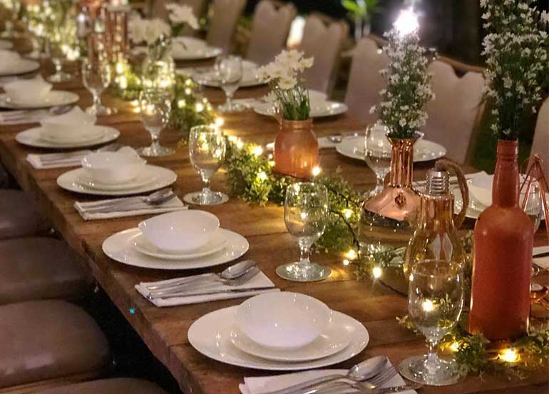 Family Table Set-Up from The Purple Owl Tagaytay