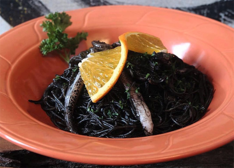 Squid Ink Pasta from Lobo Filipino Tavern