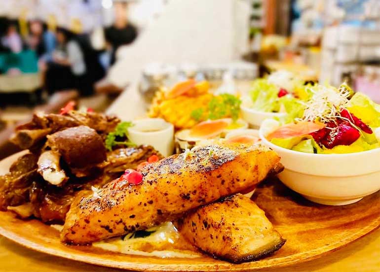 Fish and Salad from The Flower Cafe PH