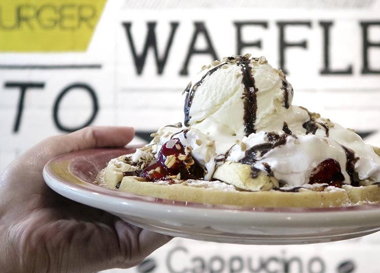 Berry Banana Split Sundae from The Wicked Waffle