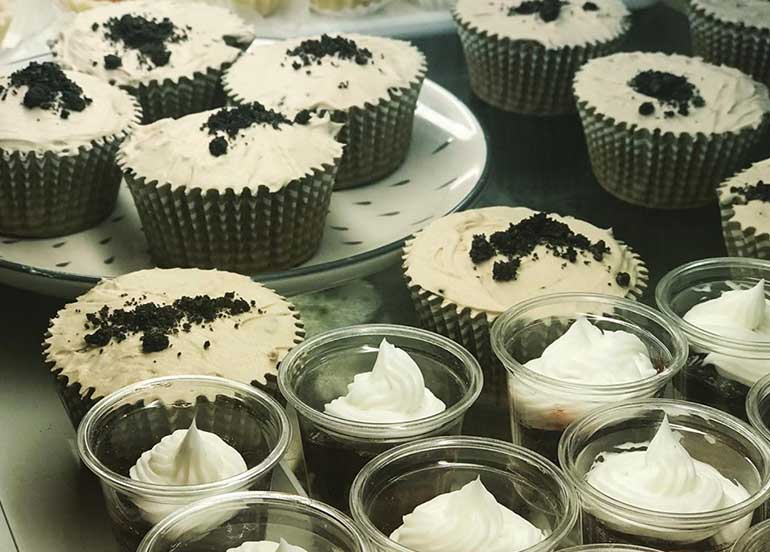 Chocolate Mousse and Cookies and Cream Cupcakes from Mr and Mrs Cupcakes