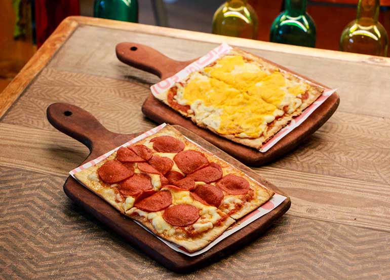 Pepperoni and Four Cheese Flatbread from Peri-Peri Charcoal Chicken