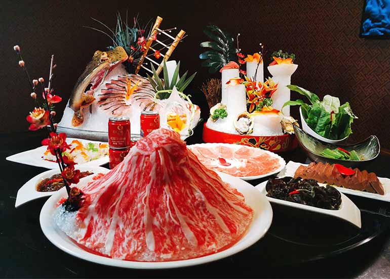 Meat and Dishes from Good Luck Hotpot