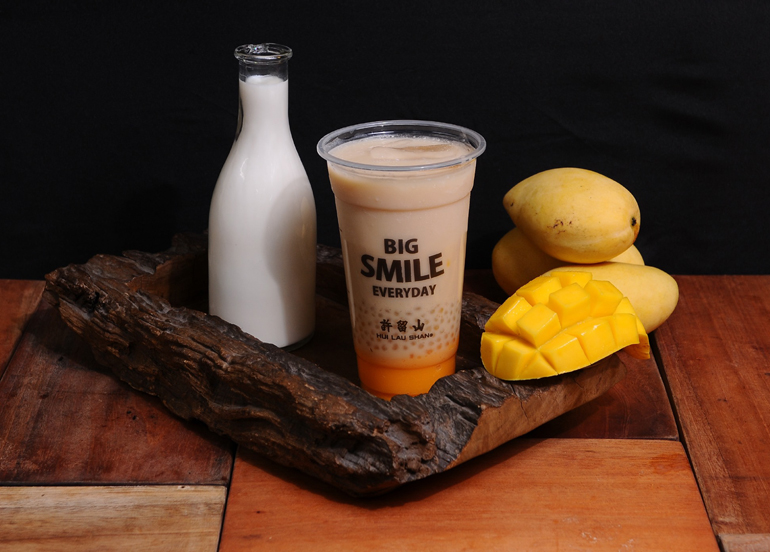 Milk Tea with Mango Pudding and Sago from Hui Lau Shan