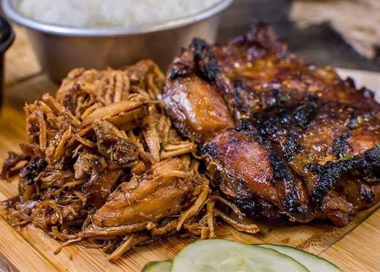 Pulled Pork and Smoked Chicken Barbecue from Fat Daddy's Smokehouse