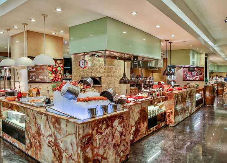 Buffet Setup of Marriott Cafe at Manila Marriott Hotel