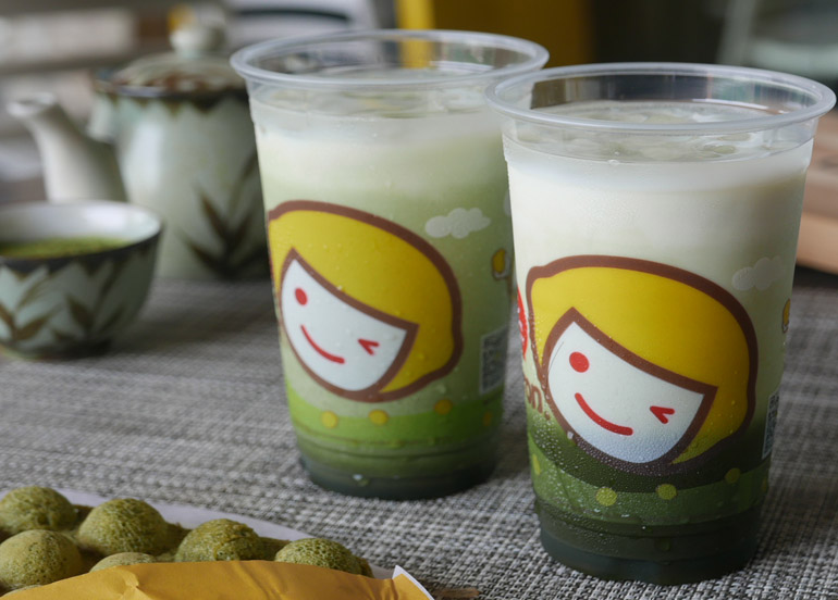 Matcha Milk Tea from Happy Lemon