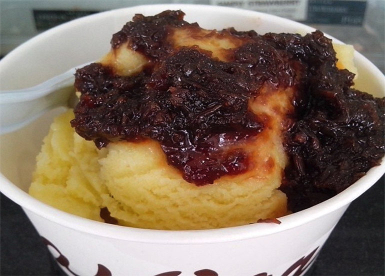 Green Mango Sorbet with Bagoong from Sebastian's