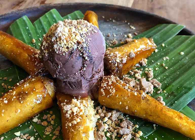 Kamote Fries and Ube Ice Cream from Dekada