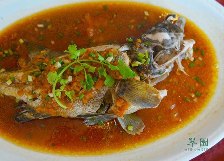 Steamed Lapu-Lapu with Sambal Tumis Paste from Jade Garden
